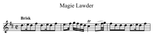 Magie Lawder - staff notation
