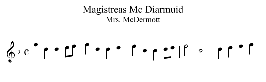 Magistreas Mc Diarmuid - staff notation