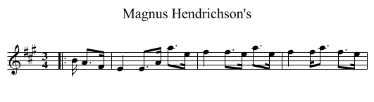 Magnus Hendrichson's - staff notation