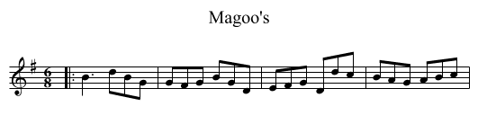 Magoo's - staff notation