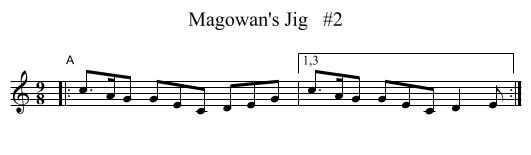 Magowan's Jig   #2 - staff notation