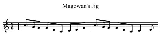 Magowan's Jig - staff notation