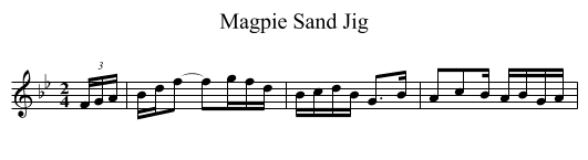 Magpie Sand Jig - staff notation