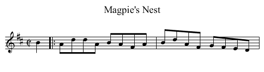 Magpie's Nest - staff notation