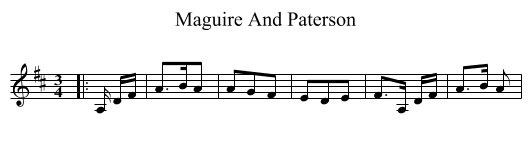 Maguire And Paterson - staff notation