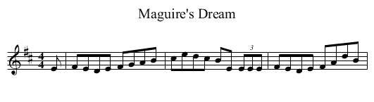Maguire's Dream - staff notation