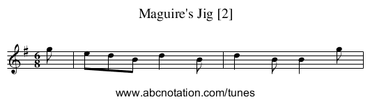 Maguire's Jig [2] - staff notation