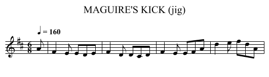 MAGUIRE'S KICK (jig) - staff notation