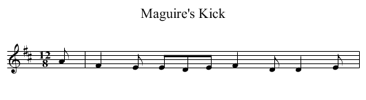Maguire's Kick - staff notation
