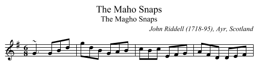 Maho Snaps, The - staff notation