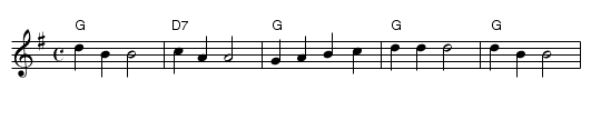 Mai vi har - staff notation