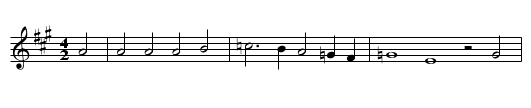 Maibaum und Abschied - staff notation