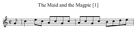 Maid and the Magpie [1], The - staff notation