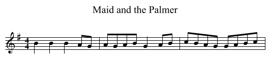 Maid and the Palmer - staff notation