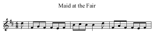Maid at the Fair - staff notation