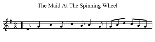 Maid At The Spinning Wheel, The  - staff notation