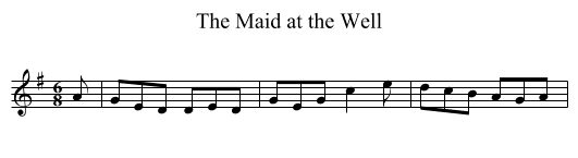 Maid at the Well, The  - staff notation