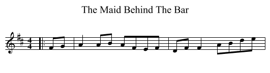 Maid Behind The Bar, The  - staff notation