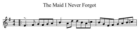 Maid I Never Forgot, The  - staff notation