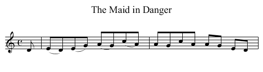 Maid in Danger, The - staff notation