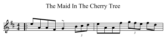 Maid In The Cherry Tree, The  - staff notation