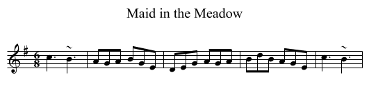 Maid in the Meadow - staff notation