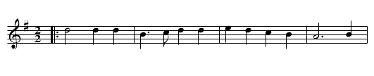 Maid in the Moon [1], The - staff notation