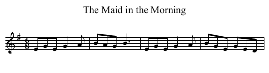 Maid in the Morning, The - staff notation
