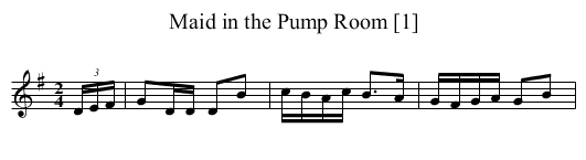 Maid in the Pump Room [1] - staff notation