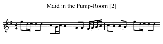 Maid in the Pump-Room [2] - staff notation
