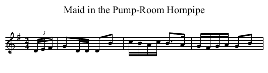 Maid in the Pump-Room Hornpipe - staff notation