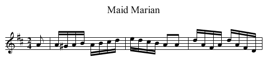 Maid Marian - staff notation