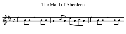 Maid of Aberdeen, The - staff notation