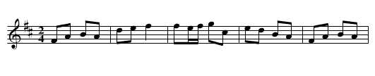 Maid of Ardagh - staff notation