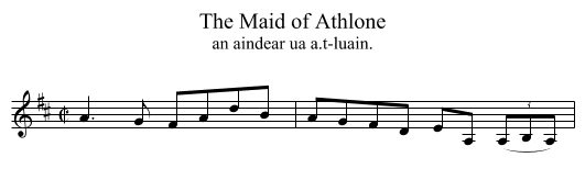 Maid of Athlone, The - staff notation