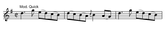 Maid of Dornock, The - staff notation