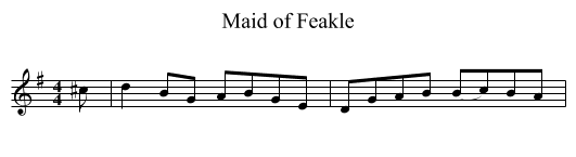 Maid of Feakle - staff notation