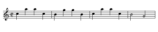 Maid of Honour, The - staff notation