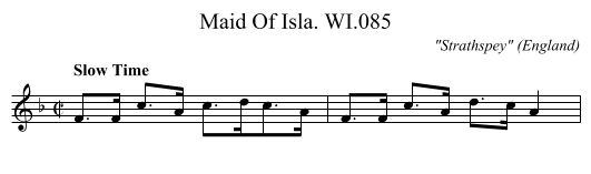 Maid Of Isla. WI.085 - staff notation