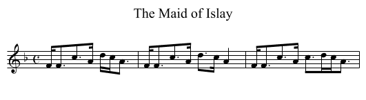 Maid of Islay, The - staff notation
