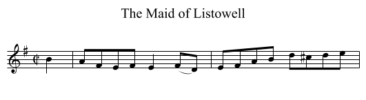 Maid of Listowell, The - staff notation