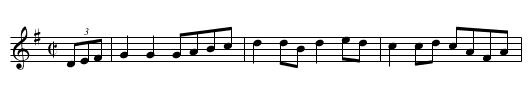 Maid of Monterey - staff notation