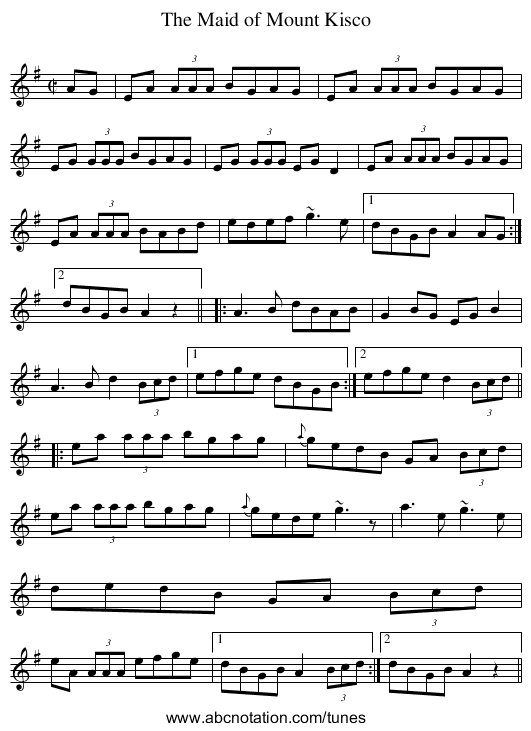 Maid of Mount Kisco, The - staff notation