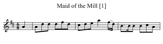 Maid of the Mill [1] - staff notation