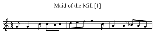 Maid of the Mill [1] - staff notation