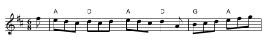 Maid of the Oaks - staff notation