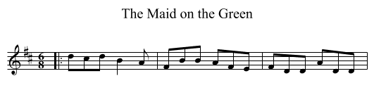 Maid on the Green, The - staff notation