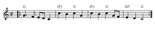 Maiden Lane   (C) - staff notation