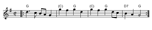 Maiden Lane   (G) - staff notation