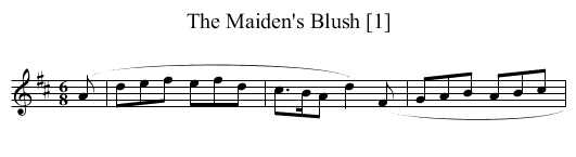 Maiden's Blush [1], The - staff notation